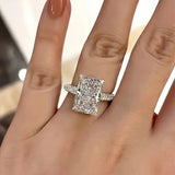 Elegant Dual-Sided Cubic Zirconia Ring
