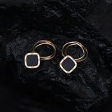 Golden Elegance Earrings with Intricate Detailing