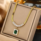 1pc Elegant Luxury Green Turquoise Pendant
