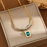 1pc Elegant Luxury Green Turquoise Pendant