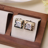Exaggerated Three-dimensional Square Earrings