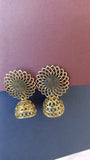 Flower shape oxidized Jhumka