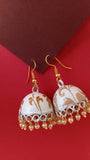 White print jhumka