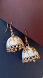 White print jhumka