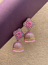 Baby Pink Diamond shape jhumka