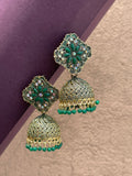Green diamond shape jhumka