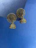 Flower shape oxidized Jhumka