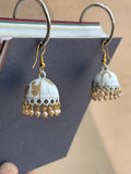 White print jhumka