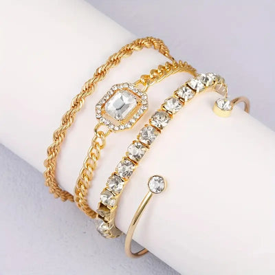 4-Piece Elegant & Vintage Women's Bracelets