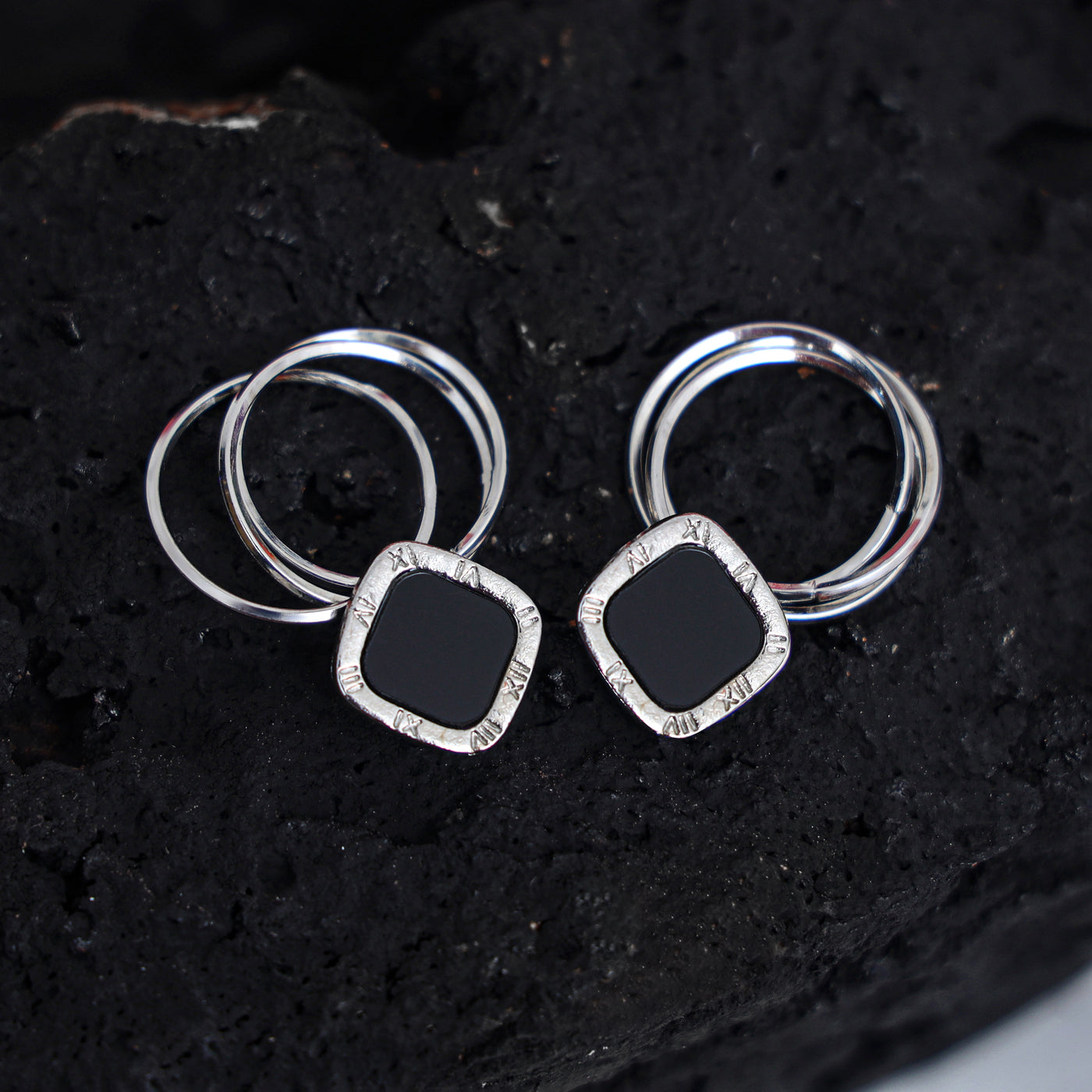 Silver  Elegance Earrings with Intricate Detailing