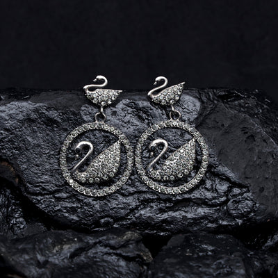 Beautiful Swan Sparkling Earrings Design For Women