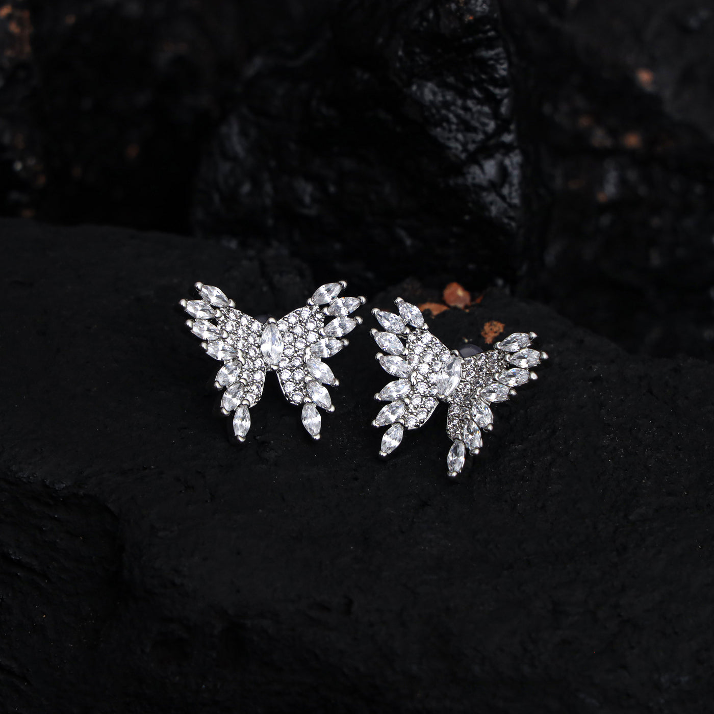 Beautiful Butterfly American Diamond Earrings Studs