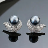925 Sterling Navy Blue  Fashionable Earrings