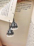 Daily Wear White Jhumki Earrings