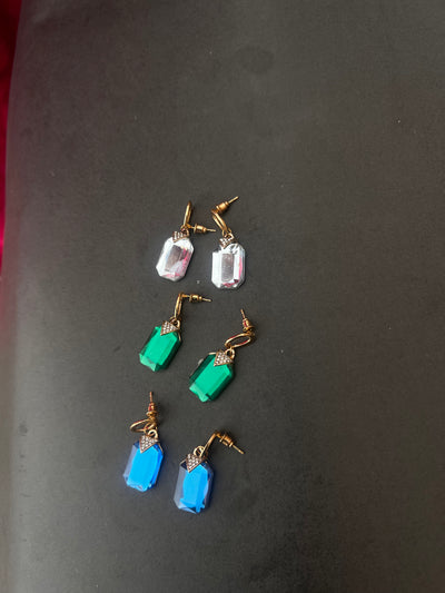 Aquamarine White Daily Wear Earrings