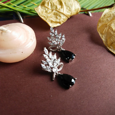 Crystal Black American Diamond  Studs