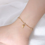 Stainless Steel Heart Shape anklet || Anti tarnish