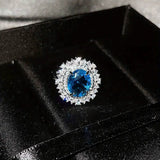 Elegant Bohemian Style Cubic blue  Zirconia Jewelry Set -