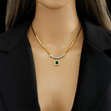 1pc Elegant Luxury Green Turquoise Pendant
